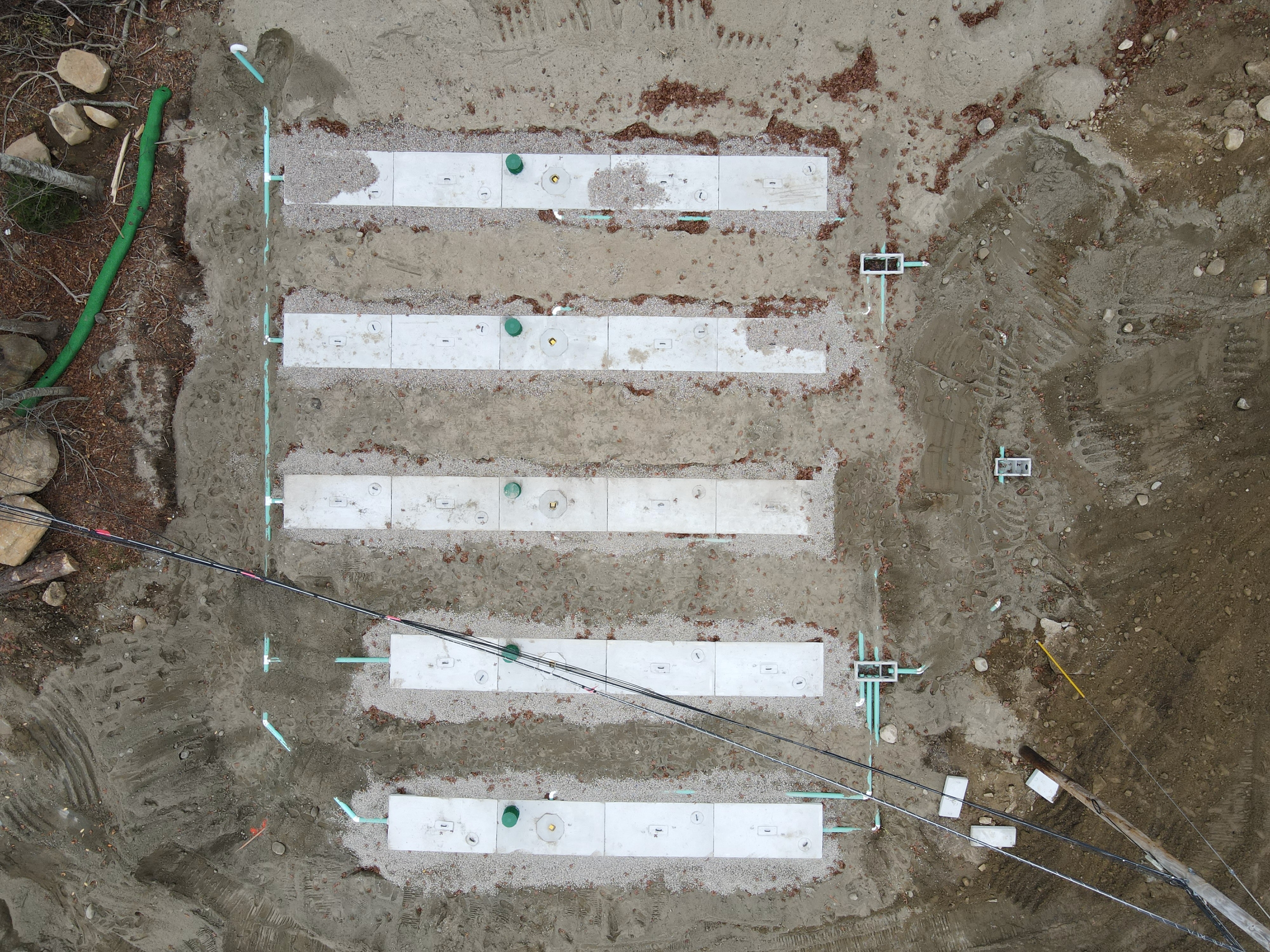 Utility installation aerial view